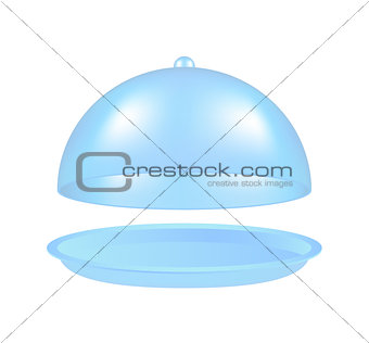 Open light blue cloche