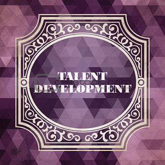 Talent Development Concept. Purple Vintage design.