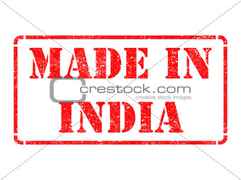 Made in India - inscription on Red Rubber Stamp.