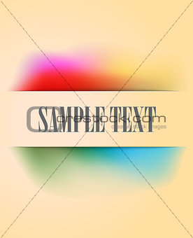 Vintage banner with multicolored pastel rainbow gradient