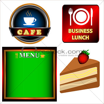 Cafe logo set