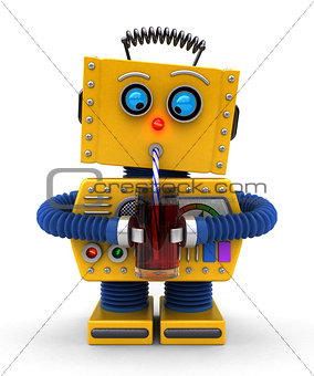 Robot having a drink