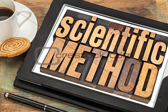 scientific method on digital tablet