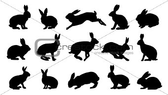 rabbit silhouettes