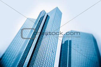 Modern business skyscrapers