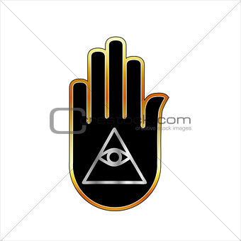 Eye of Providence in hand- religious symbol