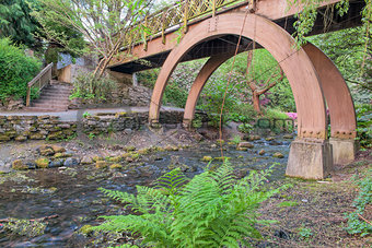 Wooden Foot Bridge at Crystal Springs Garden