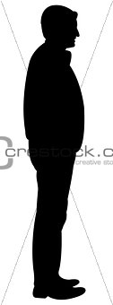 standing man silhouette vector