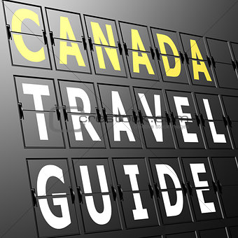 Airport display Canada travel guide