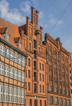 Old storehouses at the quay in Lubeck