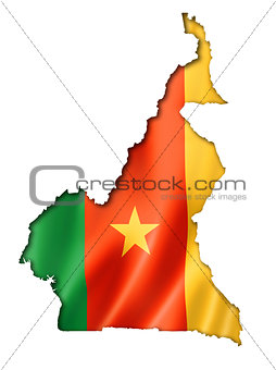 Cameroon flag map