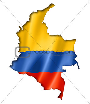 Colombian flag map