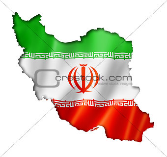 Iranian flag map
