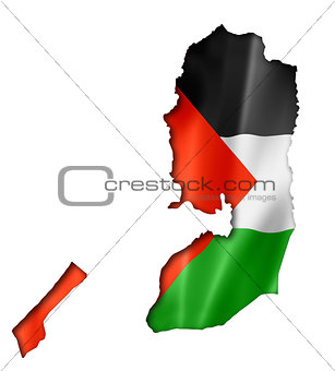 Palestinian flag map