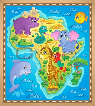 Africa map theme image 2