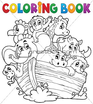 Coloring book Noahs ark theme 1