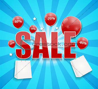 Sale Concept of Discount. Vector Illustration.