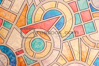Multicolored stained glass background
