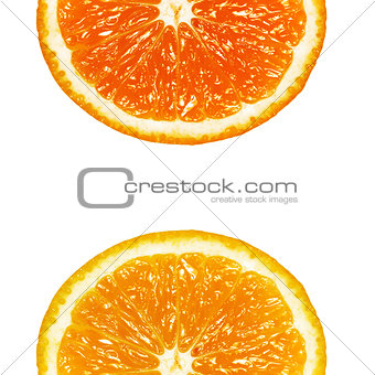 two halves of orange