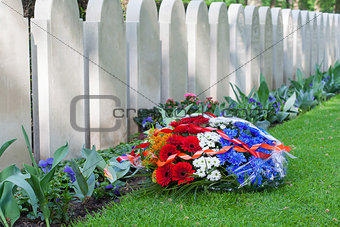 Rows of tombstones