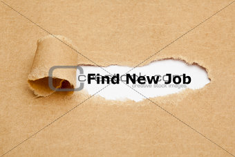 Find New Job Torn Paper Concept