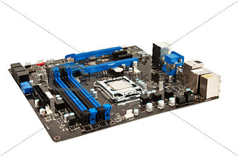 Laptop black and blue mother board 