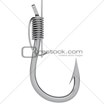Metal fishing hook and line