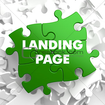 Landing Page on Green Puzzle.