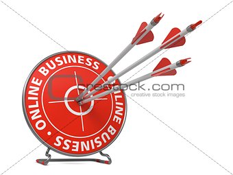 Online Business Concept - Hit Target.