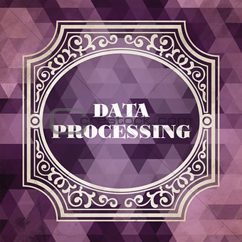 Data Processing. Vintage design.