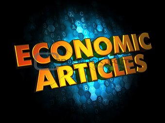 Economic Articles - Gold 3D Words.