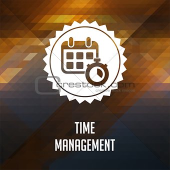 Time Management. Retro label design.