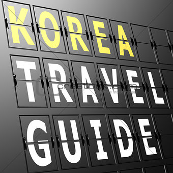 Airport display Korea travel guide