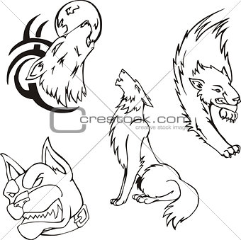 Tattoos - wolves and dog