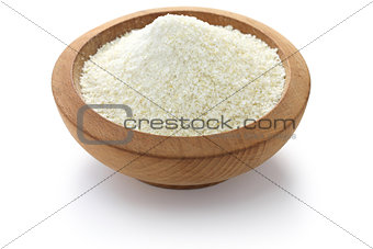 a pile of white corn grits