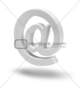 E-mail sign symbol floating isolated