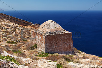 Gramvousa island fortress building, Crete, Greece