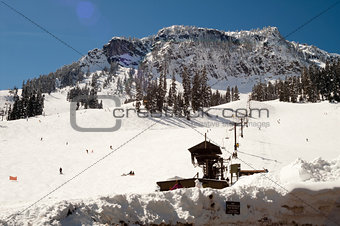 Ski Lift Snow Skiing Slopes North Cascades Summit 
