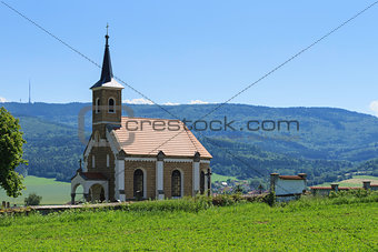 Country church in the valley