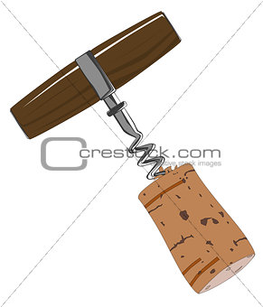Corkscrew with Cork