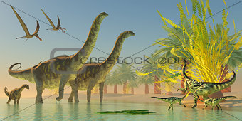 Argentinosaurus in Lake