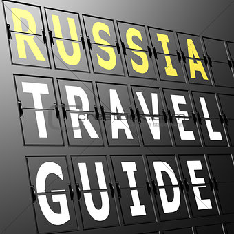Airport display Russia travel guide
