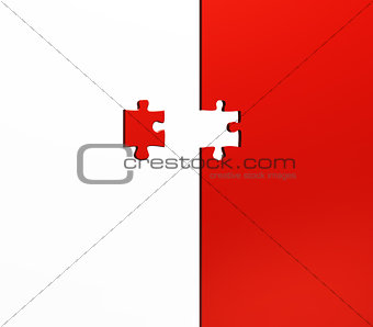 Puzzle of red color