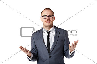 Man gesturing with hands