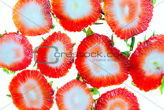 Cut strawberries