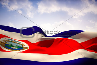 Costa rica flag waving
