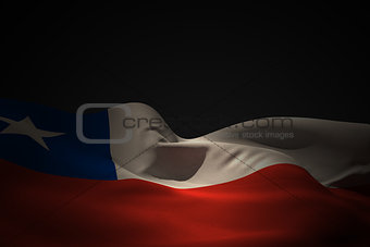 Chile flag waving