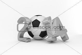 World cup 2014 with black and white ball
