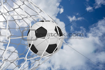 Football at back of net