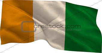 Ivory coast flag waving